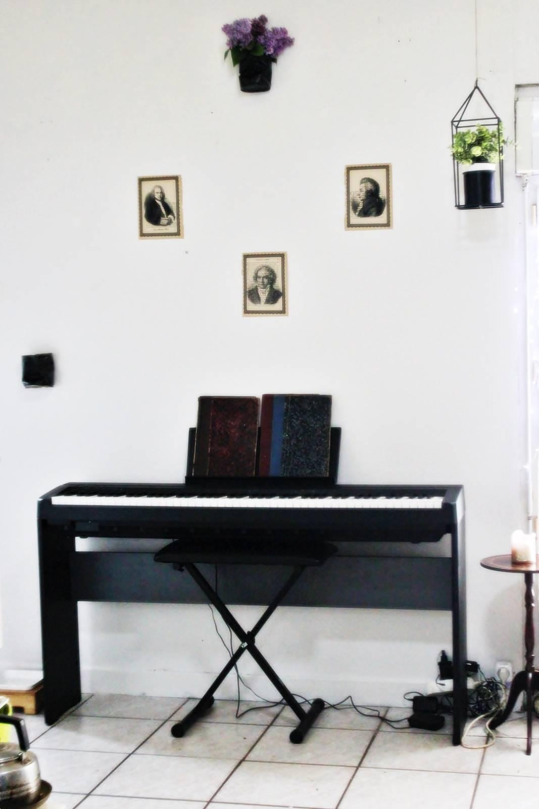 Decoration coin musique salon 11