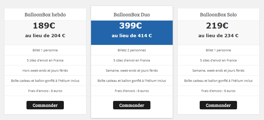 France montgolfieres box