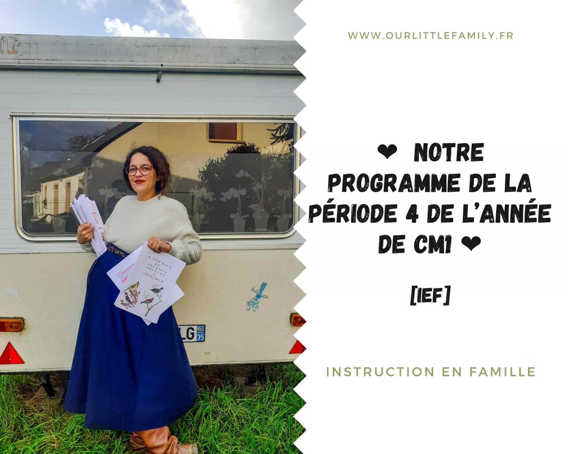 Notre programme de la periode 4 de l annee de cm1