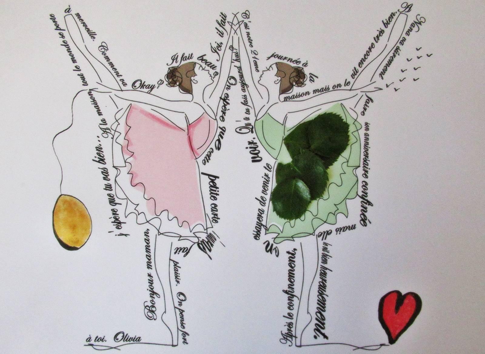 Petites danseuses carte postale diy 2