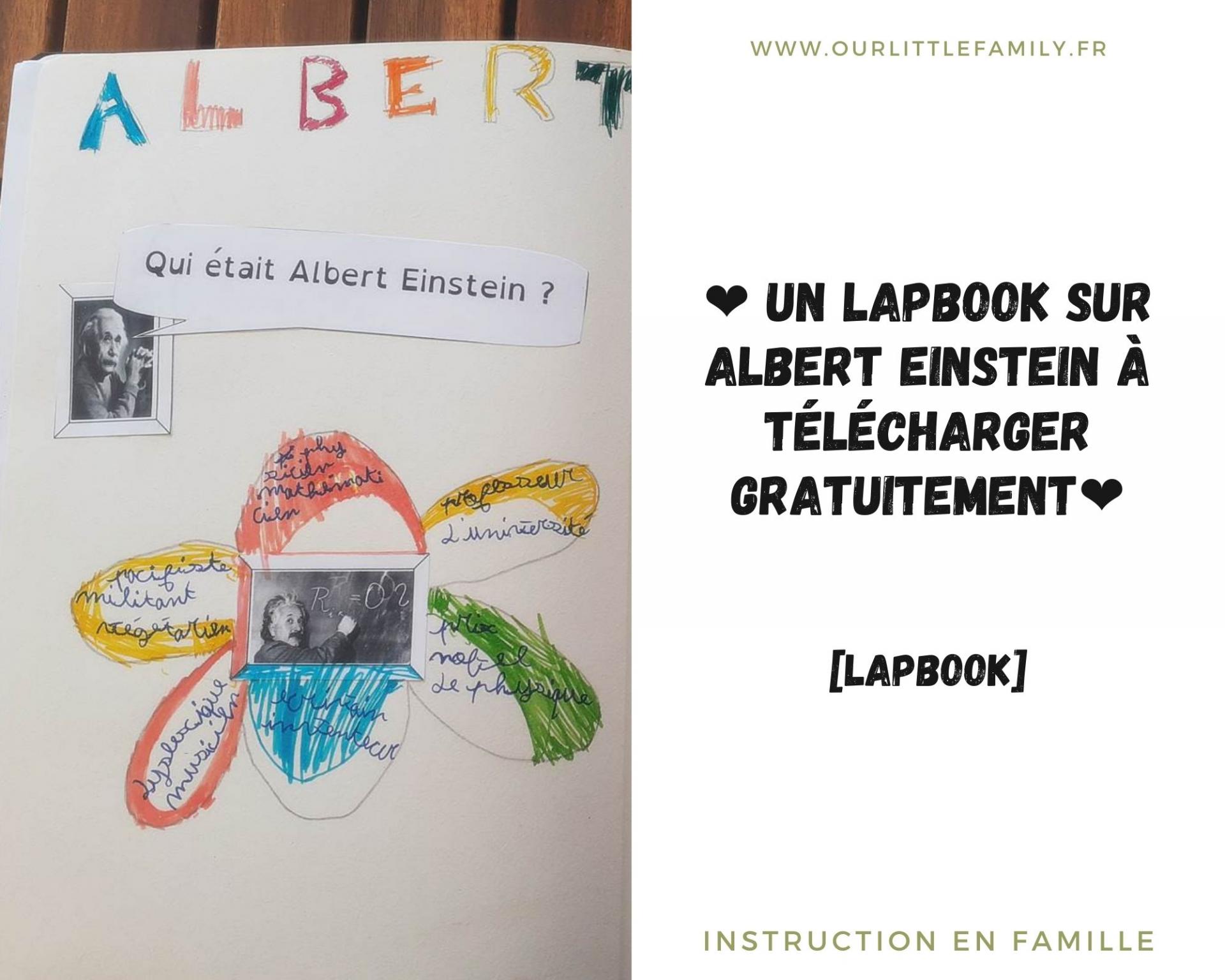 Un lapbook sur albert einstein a telecharger gratuitement